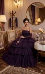⁦فستان مناسبات بتصميم أنثوي راقي بتطريز أنيق بلمسات لامعة⁩ - الصورة ⁦15⁩