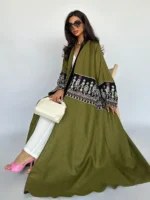 ⁦جلابية نسائية مطرزة قفطان طويلة لرمضان⁩ - الصورة ⁦5⁩