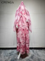 ⁦عباية نسائية شيفون مفتوحة طويلة⁩ - الصورة ⁦4⁩