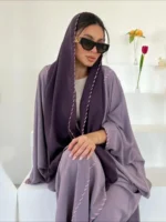 قفطان نسائي من قطعتين قفطان طويلة لرمضان