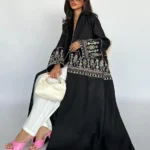 جلابية نسائية مطرزة قفطان طويلة لرمضان