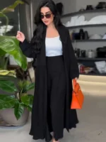 ⁦قفطان نسائي مطوية قفطان طويلة لرمضان⁩ - الصورة ⁦3⁩
