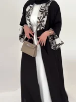 ⁦عباية نسائية مطبوعة رمضانية طويلة⁩ - الصورة ⁦4⁩