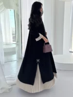 ⁦قفطان نسائي بتطريز مطوية طويلة⁩ - الصورة ⁦3⁩