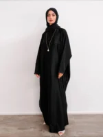 ⁦جلابية نسائية مطبوعة مع حجاب طويلة لرمضان⁩ - الصورة ⁦3⁩