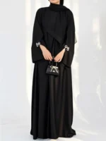 ⁦جلابية نسائية قفطان جلابية طويلة لرمضان⁩ - الصورة ⁦4⁩