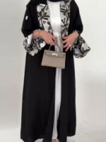 ⁦عباية نسائية مطبوعة رمضانية طويلة⁩ - الصورة ⁦3⁩