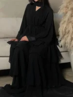 ⁦قفطان نسائي شيفون مفتوحة⁩ - الصورة ⁦4⁩