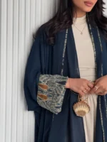 ⁦عباية نسائية من قطعتين مع حجاب طويلة⁩ - الصورة ⁦4⁩