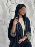 ⁦عباية نسائية من قطعتين مع حجاب طويلة⁩ - الصورة ⁦5⁩