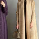⁦عباية نسائية مطوية مطبوعة طويلة⁩ - الصورة ⁦6⁩