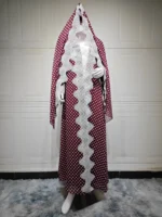 ⁦جلابية نسائية منقطة مفتوحة طويلة لرمضان⁩ - الصورة ⁦6⁩