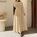 ⁦قفطان نسائي مطوية من قطعتين طويلة لرمضان⁩ - الصورة ⁦2⁩