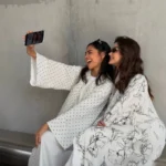 ⁦جلابية نسائية مطبوعة مفتوحة لرمضان⁩ - الصورة ⁦4⁩