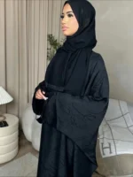 ⁦جلابية نسائية مطبوعة مع حجاب طويلة لرمضان⁩ - الصورة ⁦2⁩
