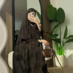 عباية نسائية مطبوعة فضفاضة طويلة
