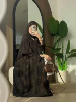 عباية نسائية مطبوعة فضفاضة طويلة