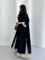 ⁦قفطان نسائي بتطريز مطوية طويلة⁩ - الصورة ⁦2⁩