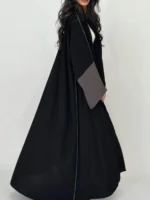 ⁦قفطان نسائي فضفاضة مفتوحة طويلة⁩ - الصورة ⁦3⁩