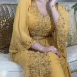 قفطان نسائي مطرزة قفطان طويلة للعيد