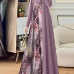 عباية نسائية بتصميم خليجي طويلة