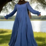عباية نسائية بتصميم خليجي طويلة