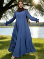 عباية نسائية بتصميم خليجي طويلة