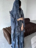 ⁦قفطان نسائي فضفاضة مفتوحة طويلة⁩ - الصورة ⁦3⁩