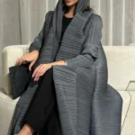 عباية نسائية مطوية مطبوعة طويلة