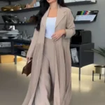 قفطان نسائي مطوية قفطان طويلة لرمضان
