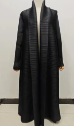 ⁦عباية نسائية مطوية مطبوعة طويلة⁩ - الصورة ⁦5⁩