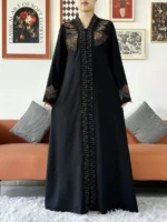 ⁦عباية نسائية شيفون مفتوحة⁩ - الصورة ⁦2⁩