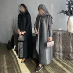 ⁦عباية نسائية مطوية فضفاضة طويلة⁩ - الصورة ⁦4⁩
