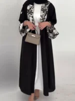 ⁦عباية نسائية مطبوعة رمضانية طويلة⁩ - الصورة ⁦6⁩