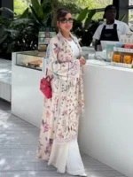 ⁦جلابية نسائية مفتوحة بأكمام طويلة لرمضان⁩ - الصورة ⁦3⁩