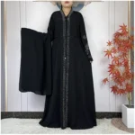 عباية نسائية مفتوحة بأكمام طويلة
