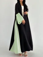 ⁦قفطان نسائي فضفاضة مفتوحة طويلة⁩ - الصورة ⁦5⁩