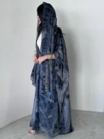 ⁦قفطان نسائي فضفاضة مفتوحة طويلة⁩ - الصورة ⁦2⁩