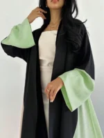 ⁦قفطان نسائي فضفاضة مفتوحة طويلة⁩ - الصورة ⁦6⁩