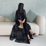 ⁦عباية نسائية شيفون مطبوعة لرمضان⁩ - الصورة ⁦4⁩