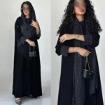 جلابية نسائية منقطة مع حجاب لرمضان