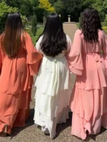 ⁦قفطان نسائي شيفون مفتوحة⁩ - الصورة ⁦2⁩