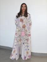 ⁦جلابية نسائية مفتوحة بأكمام طويلة لرمضان⁩ - الصورة ⁦2⁩