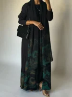 قفطان نسائي مطبوعة فضفاضة طويلة