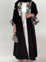 ⁦عباية نسائية مطبوعة رمضانية طويلة⁩ - الصورة ⁦2⁩