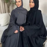 جلابية نسائية مطبوعة مع حجاب طويلة لرمضان