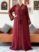 ⁦عباية نسائية شيفون مفتوحة⁩ - الصورة ⁦6⁩