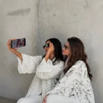 ⁦جلابية نسائية مطبوعة مفتوحة لرمضان⁩ - الصورة ⁦3⁩