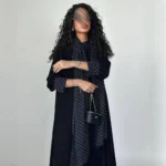 ⁦جلابية نسائية منقطة مع حجاب لرمضان⁩ - الصورة ⁦2⁩